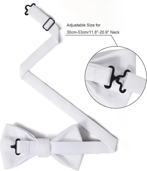 Velvet Bow Ties for Men Pre-Tie Bow Ties Vintage Tuxedo Bow Ties Cufflinks Pocket Square Sets With Gift Box...
