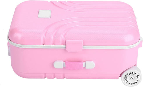 Baby Suitcase Toy Cute Plastic Dolls Travel Suitcase Mini Size Trolley Case Carry On Luggage Simulation Rolling Suitcase Toy()...