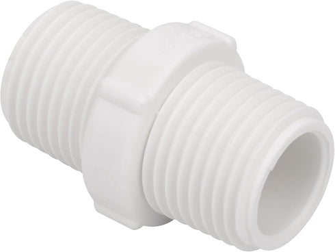 20Pack 1/2 Inch PVC Nipple Male Thread Coupling Adapter Connector (Male x Male) 1/2" PVC NPT Male Thread Coupling Pipe Fitting for Thread plumbing...