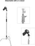 PHOCUS Baby Ball Head Adapter (5/8" Baby Stud to 3/8" Thread), C Stand Camera Mount Adapter for Tripod Head on Photography Light Stand or C-Stand ...