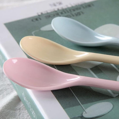 5 Pcs Long Handle Melamine Spoons Colorful Coffee Spoons Cocktail Stirring Spoons Yogurt Mixing Teaspoon for Ice Cream Milk...