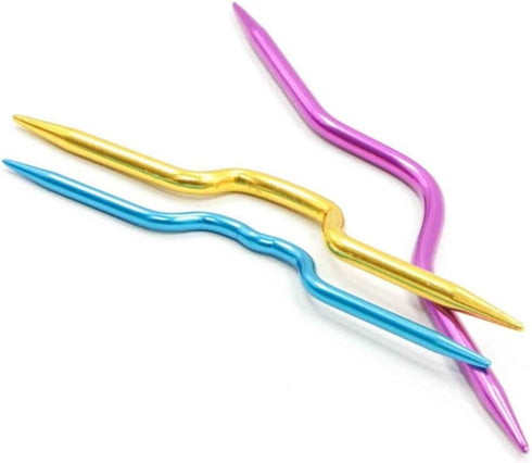 Zuoyou 6 Pieces Colorful Aluminum Knitting Cable Needles Stitch Holders DIY Sewing Tools......