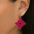 6 Pcs Chinese Style Polymer Clay Cutters,Retro Boho Flower Texture Polymer Clay Earrings Polymer Clay Molds Vintage Geometry Line Clay Earring Cut...