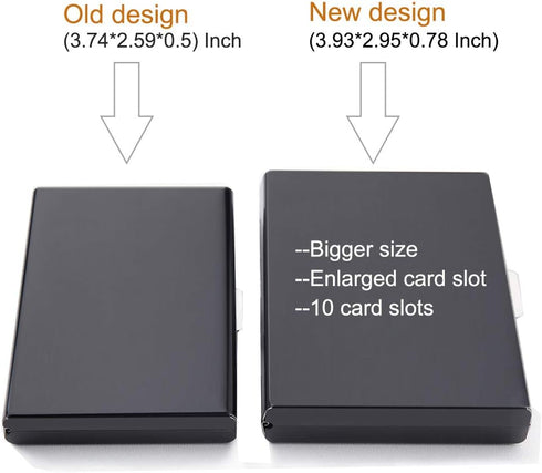 EASTNIGHTS RFID Credit Card Holder Protector Metal Credit Card Wallet Business Card Holder for Men Women Gift Box Package (Black)...