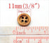 PEPPERLONELY Brand 200PC Natural 4 Hole Scrapbooking Sewing Wood Buttons 11mm (3/8 Inch)...