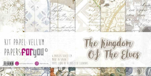Papers For You - Vellum Scrapbooking Paper Kit | "The Kingdom of the Elves" Collection | Includes 6 Single Sided Vegetable Papers with Different D...