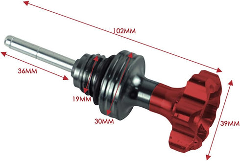 Motorcycle Engine Oil Tank Dipstick Level Gauge Meter Motorbike Oil Cap for 110cc 125CC ATV Dirt Pit Bike Go Kart Compatible with Yamaha Honda(Red...