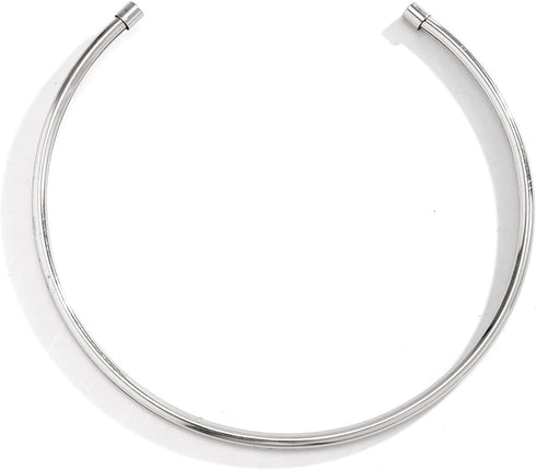 Women's Stainless Steel Pearl Cuff Collar Necklace (Silver Open)...