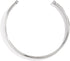 Women's Stainless Steel Pearl Cuff Collar Necklace (Silver Open)...