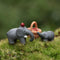 3Pcs Garden Miniature Accessories, Garden Kit, Garden Animals, Resin Miniature Figurines Dollhouse Accessories Micro Landscape Ornaments for DIY K...