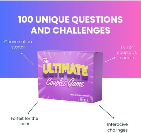 The Ultimate Couples Game: Best Couples Card Game for Date Night, Conversation Starters, Perfect for Boyfriend, Girlfriend, Husband, Wife - Valent...