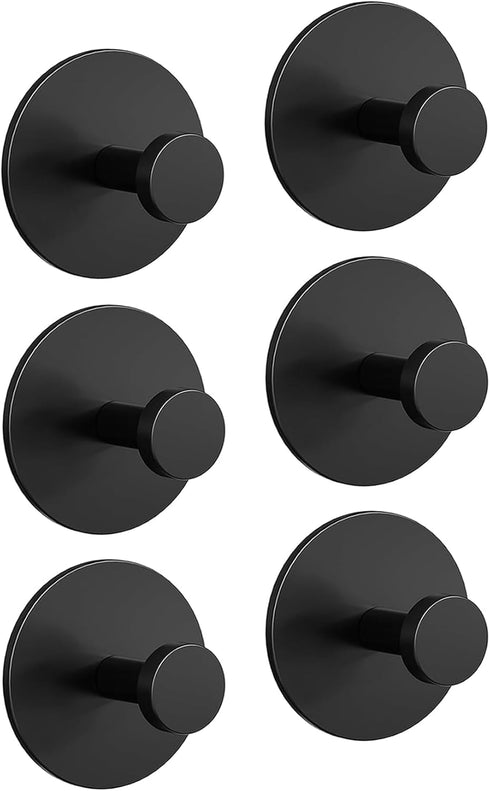 Towel Hooks for Bathroom Wall - Extra Sticky Stainless, Holds up to 12LB, Coat Hooks Wall Hooks, Adhesive Door Holder Hanger Shower Accessories, M...