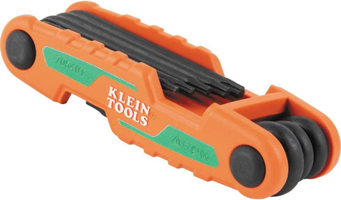 Cmpct Folding Hex Key Set 8-Key Torx Sizes...