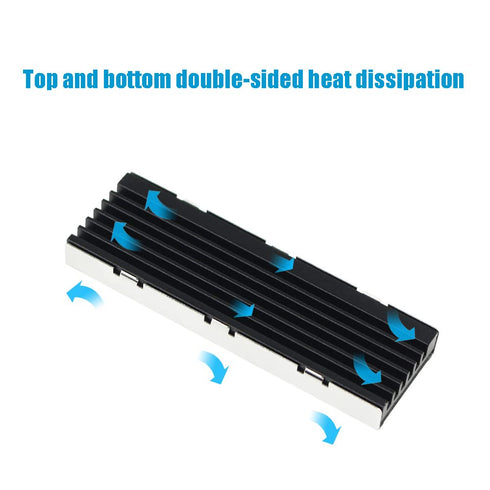 M.2 2280 NVMe SSD Radiator Heat Sink Cooling Pads heatsink Aluminum Dissipation with high performance Thermal Pad for m2 2280 ssd Desktop PC PS5...