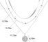 Layered Lotus Pendant Necklaces Silver Bead Choker Necklace Chain Adjustable Jewelry for Women...