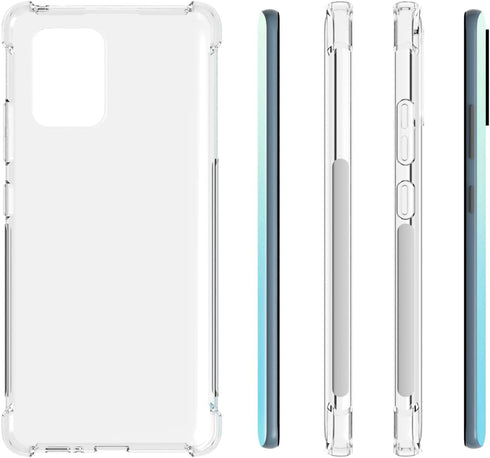 for Samsung Galaxy S10 Lite Case / A91 Case / M80s Case Clear TPU Four Corners Cover Transparent Soft funda...