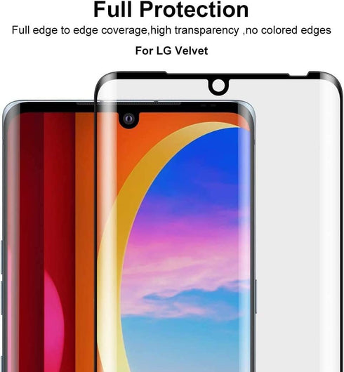 [ 3 Pack for LG Velvet 5G Screen Protector Tempered Glass 9H Hardness HD Clear Scratch Resistant Bubble Free Anti-Fingerprints...
