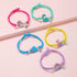 COLORFUL BLING Cute Dinosaur Beaded Strand Bracelet Lovely BFF Bracelets Set for Women Adjustable Enamel Butterfly Cat Paw Heart Rainbow Charm Bra...