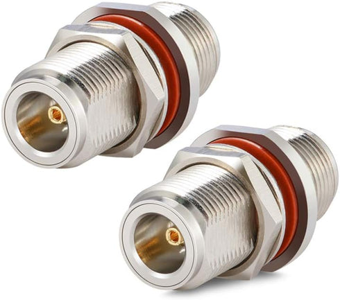 XRDS -RF 2PCS N Female to N Female Bulkhead Connector Coax Bulkhead Connector...