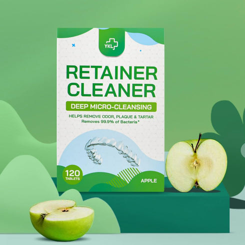 Retainer Cleaner & Denture Cleaning Tablets for Mouth Guard Cleaner, Fresh Apple Flavor (120 Count?...