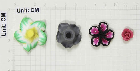 ALLinONE Mixed Size and Style Fimo Polymer Clay Flower for DIY Craft (100)...