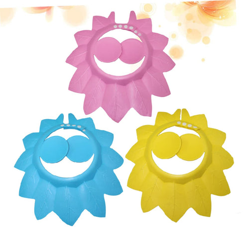 ibasenice 3pcs Baby Shower Cap Shower Caps for Kids Toddler Shampoo Baby Hair Shield Baby Shower Visor Cap Baby Safe Bath Cap Bath for Toddler Adj...