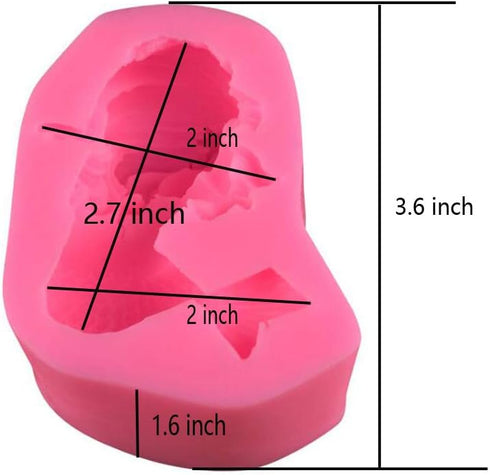 OBTANIM Silicone Mermaid Fondant Mold Cute 3D Sleeping Baby Girl Mould Cake Topper DIY Decoration Baking Tool for Sugarcraft, Chocolate, Candle, S...
