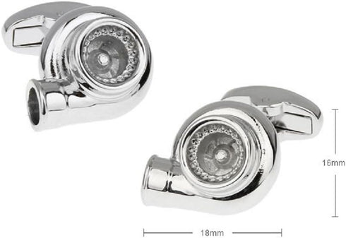 Turbocharger Sports Car Auto Racing Race Cufflinks in a Presentation Gift Box & Polishing Cloth...