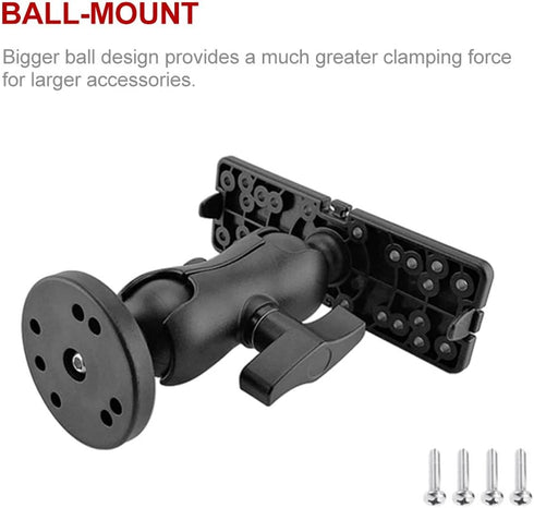 CALIDAKA Fish Finder Mount Base, Ball-Mount Fish Finder Mount, 360 Degree Rotation Fish Finder Holder, Universal Marine Electronic Fish Finder Mou...