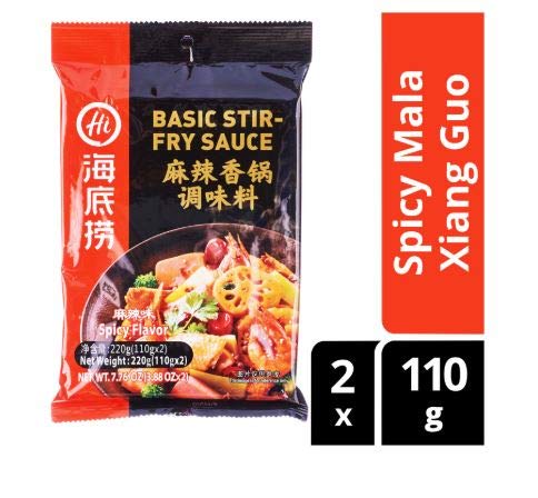 NT# Hai Di Lao Basic Stir Fry Sauce - Spicy Mala Xiang Guo 2 x 110g -Simply par-boiled ingredients, drain ingredients and fry with this sauce...