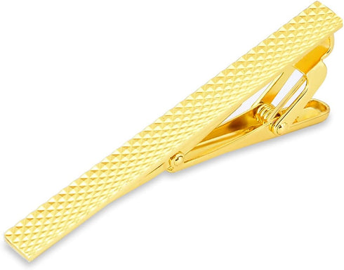 Gold Tone Regular Tie Clips Men-Skinny Tie Bar Suitable for Wedding Anniversary Business Meetings and Daily Life Necktie Accessories...