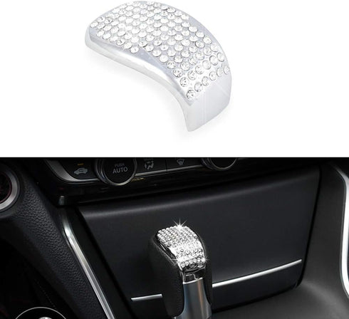 GeeGee 1 PC Bling Crystal Accessories Rhinestones Gear Shift Knob cover Handlebar Grip Stem Decal Interior Visors Decorations Compatible with H on...