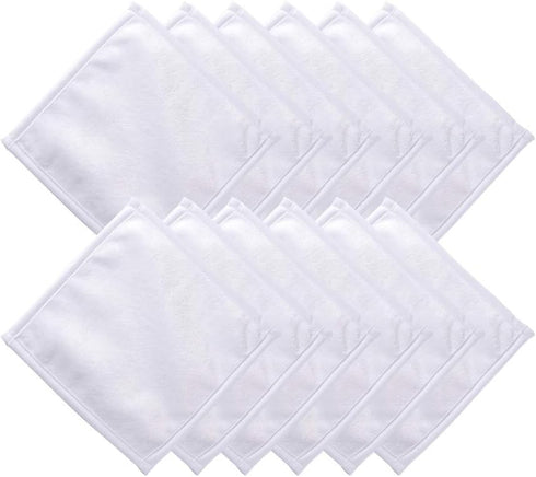 PYD Life 12 Pack Sublimation Blanks White Towel 8 Inch Bathroom Face Hand Towel Kitchen Tea Dish Drying Cotton High Absorbent Polyester Towel for ...