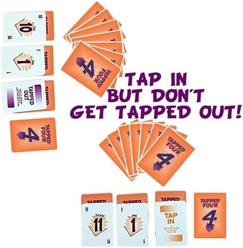Tapped Four Travel Edition Card Game - 2 to 6 players - Extra TAP Cards - Strategy, Luck, Laughter, Fun - Family and Friends...