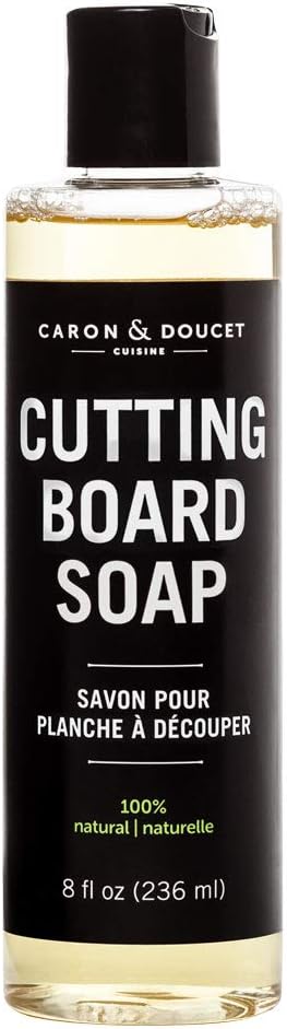 CARON & DOUCET - Cutting Board & Butcher Block Cleaning Soap | 100% Plant-Based Soap | All-Natural Lightly Scented Rosemary & Lemongrass Essential...