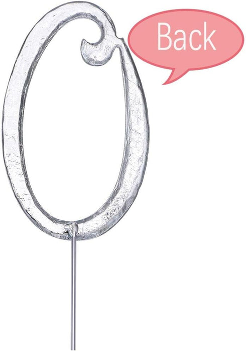 MAGJUCHE Silver 10" Crystal Cake Topper, Number 10 Rhinestones 10th Birthday Cake Topper, Boy or Girl Birthday or 10th Anniversary Party Decoratio...