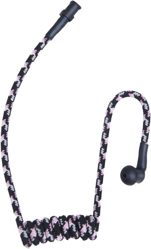 Braided Acoustic Coil Tube Knitted Nylone Moisture Resistant Radio Earpiece Replacement with Mix Color(Pink,White,Black)...