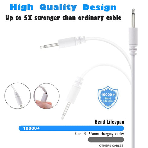 2 Pack 2.7ft Replacement DC Charging Cable, USB to DC 2.5mm Fast Charger Cord Adapter - 2.5mm (This is NOT Barrel Jack)......