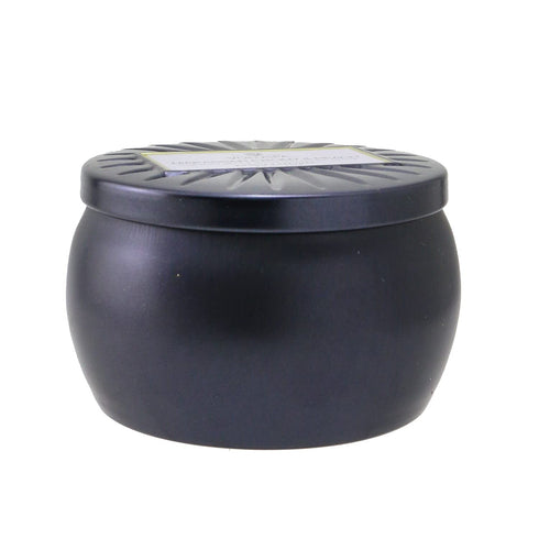 Voluspa Makassar Ebony & Peach, Mini Tin Candle, 4 oz, 25 Hour Burn Time, Coconut Wax for Clean Burning, Handcrafted in The USA...