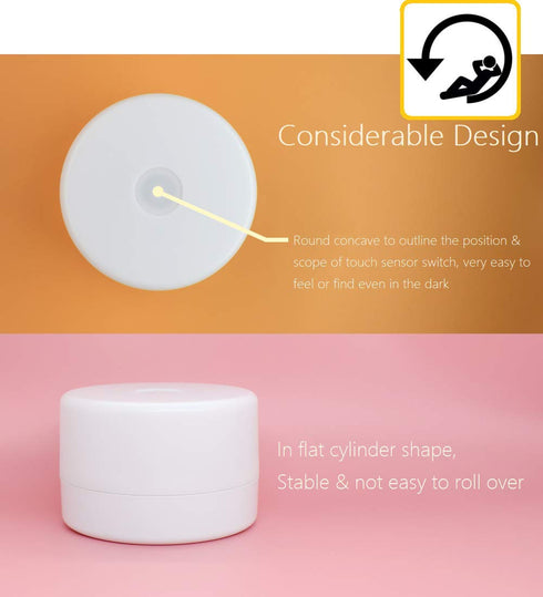 Bedside Lamp, Dimmable Touch Tap Light Novelty Light, Kids Children Adult LED Nightlight, Table Desk Atmosphere Decorative Mood Light Lamp, Bedroo...