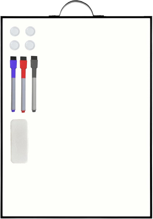 White Board Dry Erase Board Portable and Ultralight Small Magnetic Whiteboard includes Magnets 4 Dry Erase Markers3 Board Eraser 1 A3 Size 16 X 12...