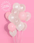 xo, Fetti Party Decorations Pink Latex + Iridescent Foil Bow Balloons - 20 pk | Bachelorette Decorations, Bow Birthday Party, Bridal Engagement De...