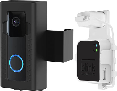 Anti-Theft Blink Doorbell Door Mount,No-Drill Mounting Bracket for Blink Video Doorbell cover Holder Not Block Doorbell Sensor Easy to Install Bli...