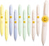 M&G Retractable Gel Ballpoint Pens 0.5mm, 10 Pcs Fat Gel Pens Fine Point Black Ink, Cute Gel Pen With Smiley Face Colorful, Ballpoint Pens Smooth ...