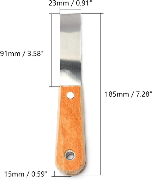 Utoolmart Putty Scraper 1" Cr-V Steel Stiff Putty Knives with Wooden Handle for Taping Paint Wall Floor Tile 2Pcs...