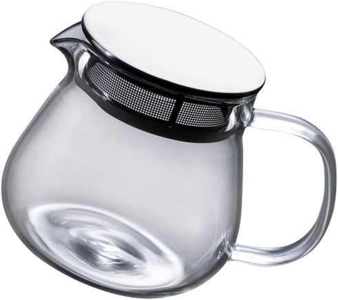 Hemoton Glass Teapot with Stainless Steel Infuser Lid Stovetop Clear Tea Kettle Teapot Blooming and Loose Leaf Tea Maker Tea Brewer for Camping, T...