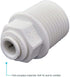 John Guest 1/4 Inch OD x 1/2 Inch NPT Male Connector, Push to Connect Plastic Plumbing Fitting, PP010824WP...