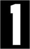 White "1" Iron On Numbers 8 Inch Number for Sports T-Shirt Jersey...