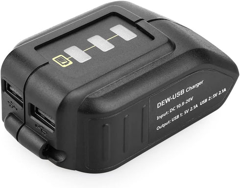 USB Charger for Dewalt 10.8V - 20V Battery, Power Tool Battery Charger Adapter (Battery Not Included)...