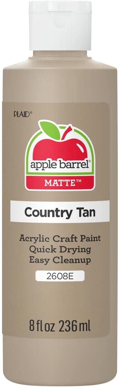 Apple Barrel Acrylic Paint in Assorted Colors (8 oz), K2608 Country Tan- Pack of 1...